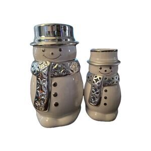 Bath & Body Works 2009 Harry Slatkin Snowman Candle Holder Winter & Wax Melt
